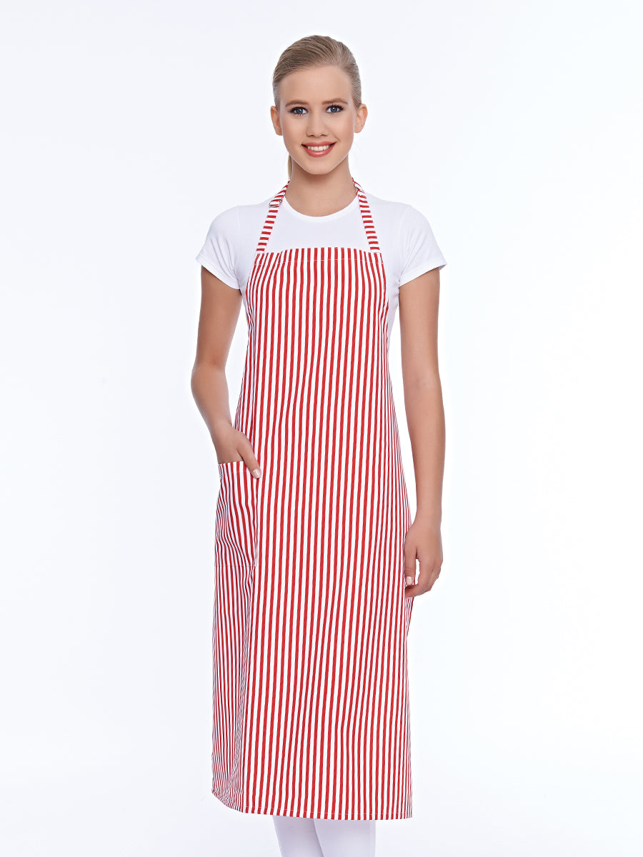 Latzschürze, gestreift / 01 M018-07