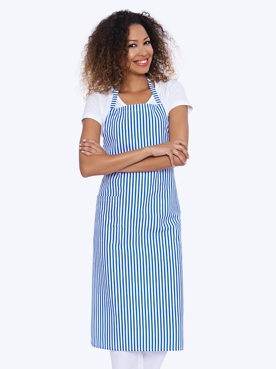 Latzschürze, gestreift / 01 M018-07
