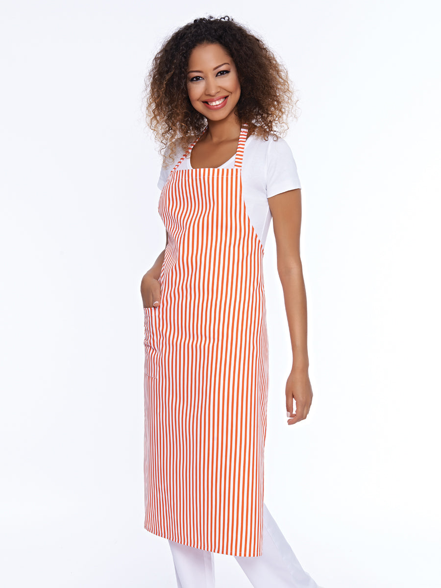 Latzschürze, gestreift / 01 M018-07