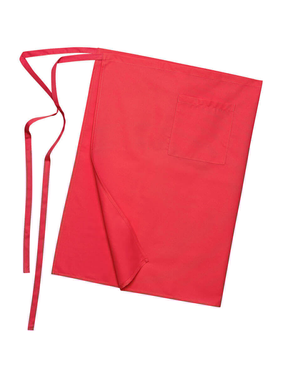 Roter Vorbinder mit Tasche und langen Bindebändern