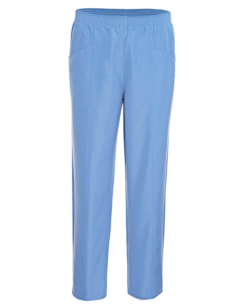 Blau Gummibundhose mit geradem Bein und weitem Elastikbund