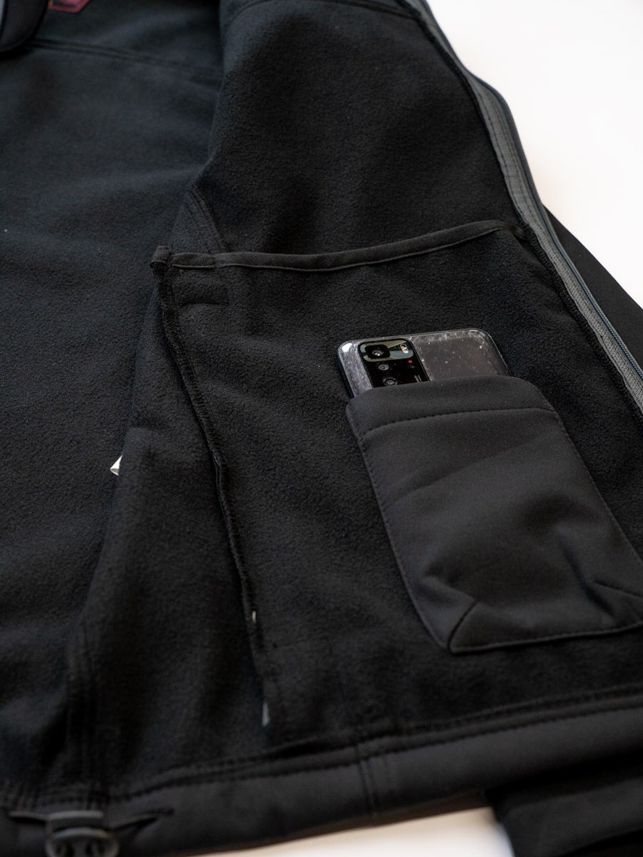 Softshell-Jacke mit Innentasche für Smartphone