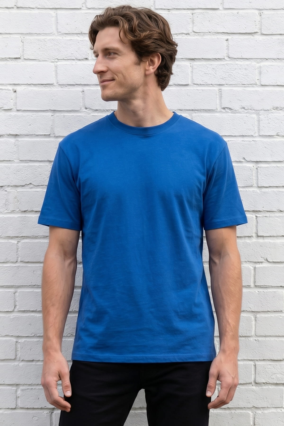 T-Shirt Rundhals Kornblau | Arbeit & Freizeit ISMONT