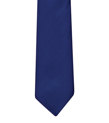 Marineblaue Krawatte, schmale Spitze, einfarbig