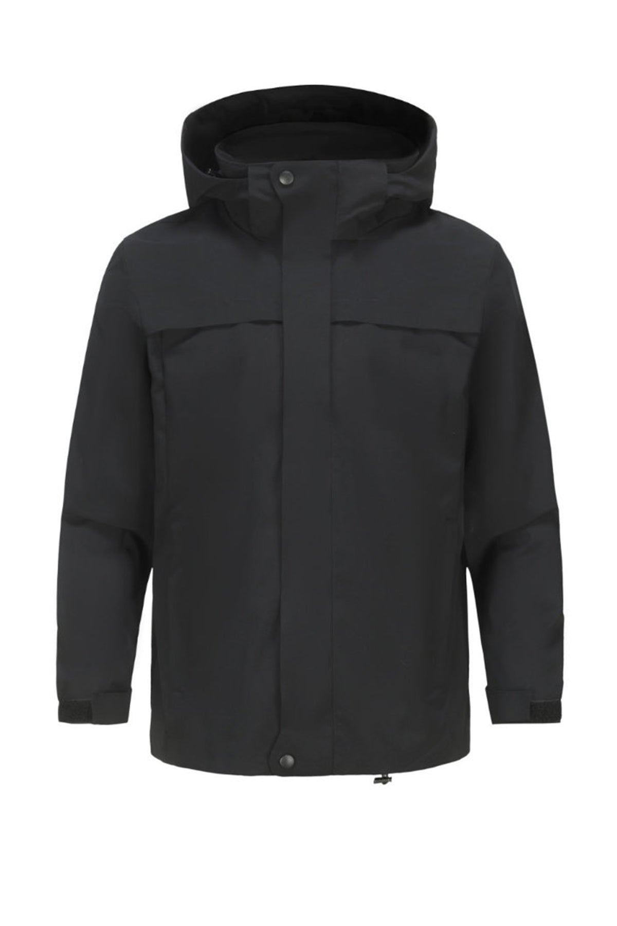 Outdoor-Stichschutzjacke Poseidon Classic mit Kapuze, dunkel, Fronttaschen