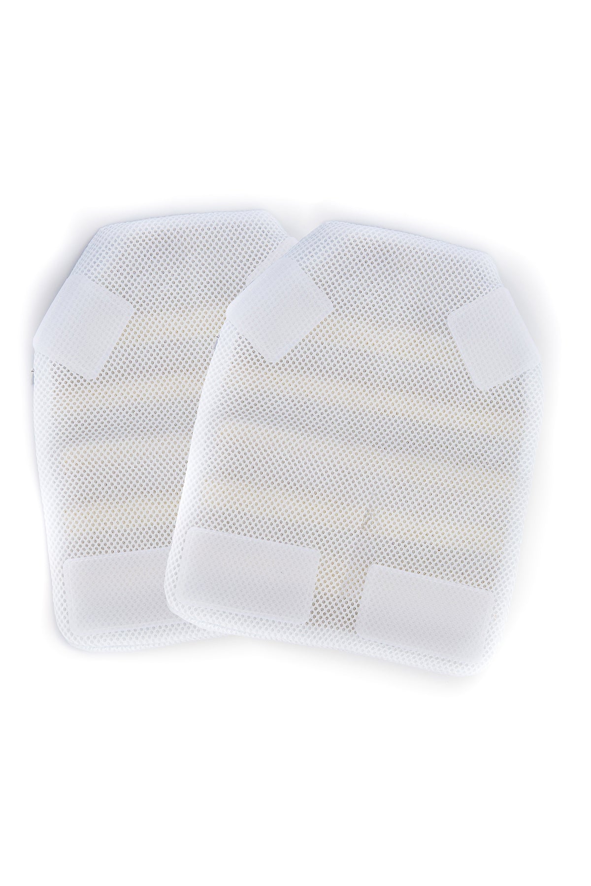 Herkules Seitenschutz-Pads aus weißem Mesh mit Klebeflächen, 2 Stück