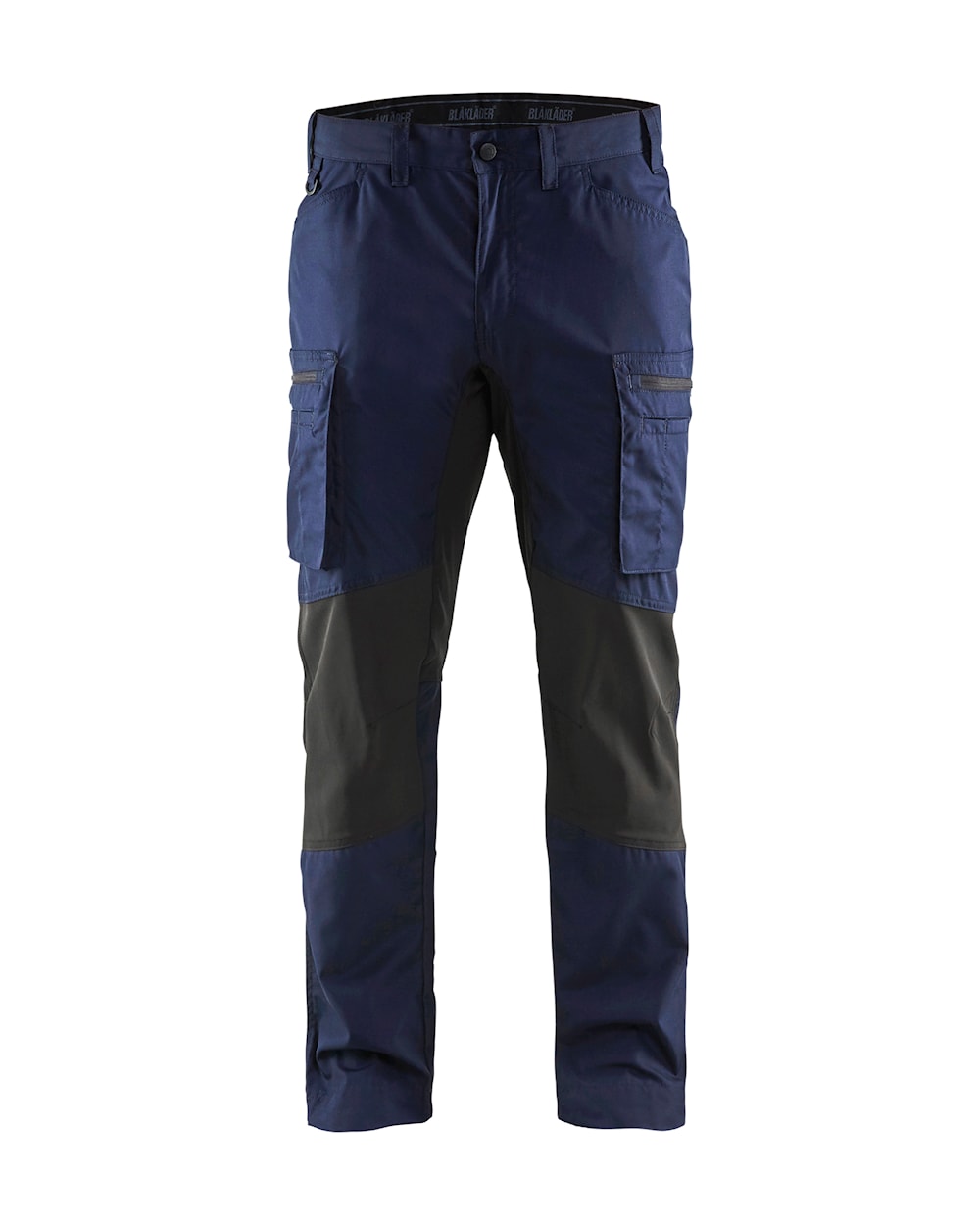 Stretch-Arbeitshose dunkelblau/dunkelgrau mit Cargo-Taschen