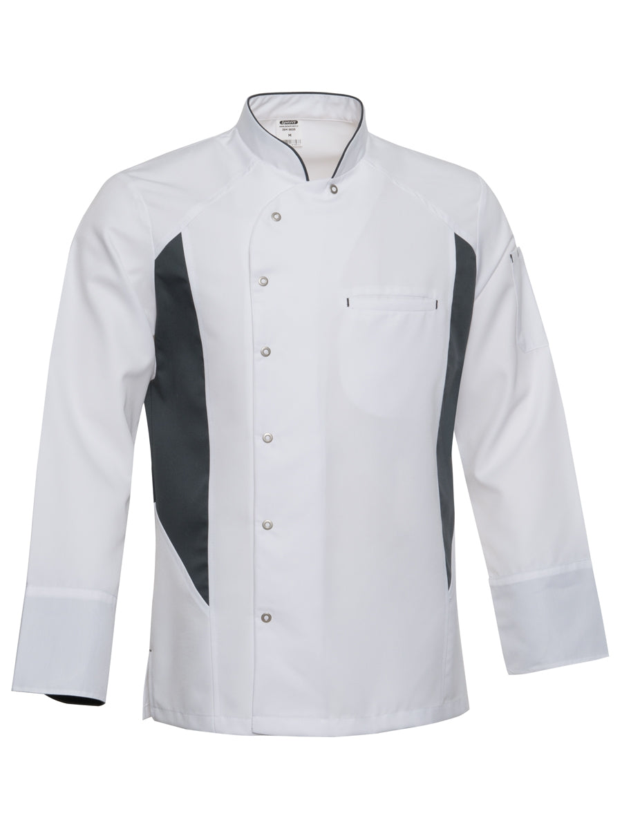 Chef Kochjacke Weiss-Grau zweifarbig | ISMONT