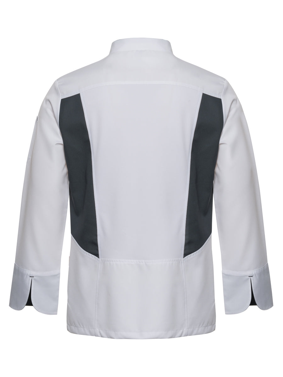 Chef Kochjacke Weiss-Grau zweifarbig | ISMONT