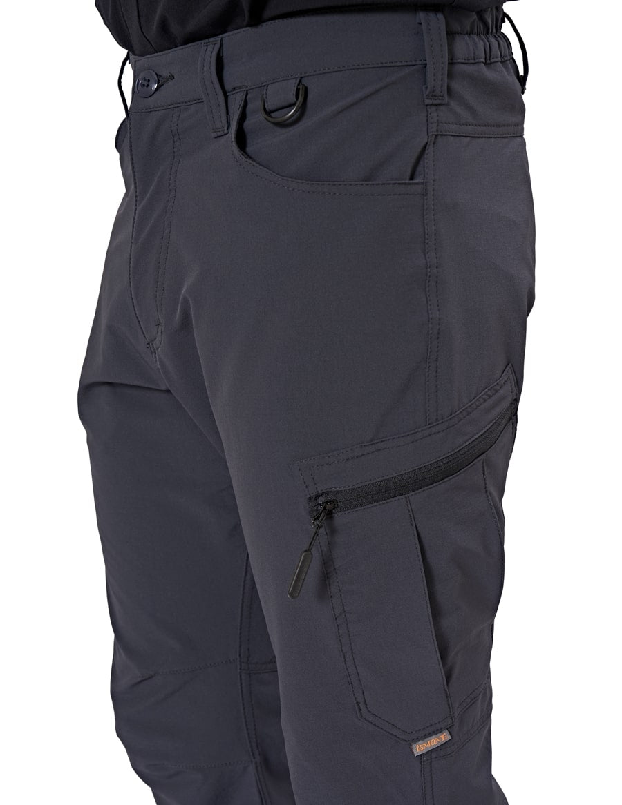 Herren-Outdoorhose, vordere Taschen und Ziertasche mit Reißverschluss, dunkel