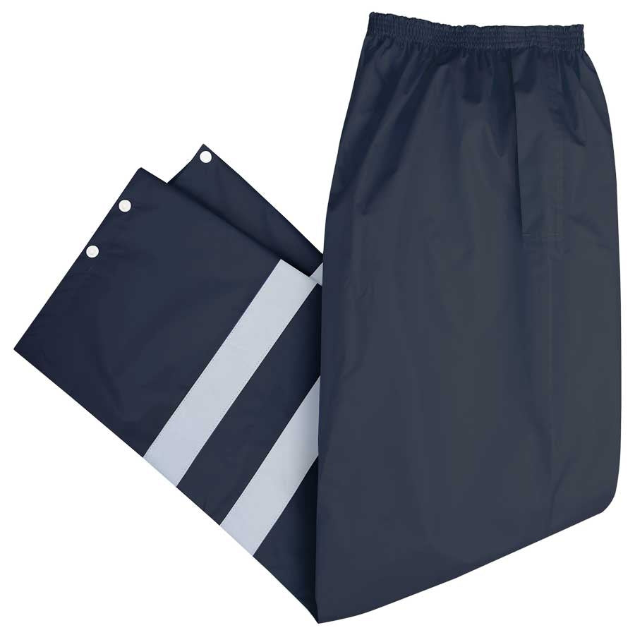 Marineblaue Regenhose mit elastischem Bund und geradem Beinabschluss