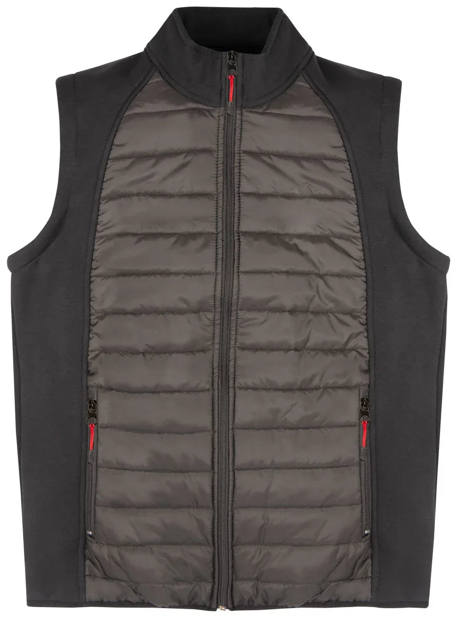 Herren-Thermoweste mit Steppfutter, durchgehendem Reißverschluss, Stehkragen, seitlichen Taschen