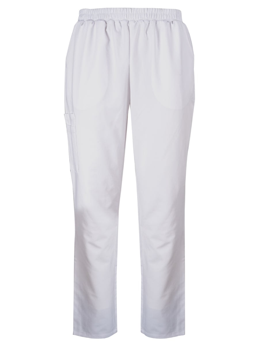 Stretch-Scrub-Hose ISM 5702 in Weiß, elastischer Bund