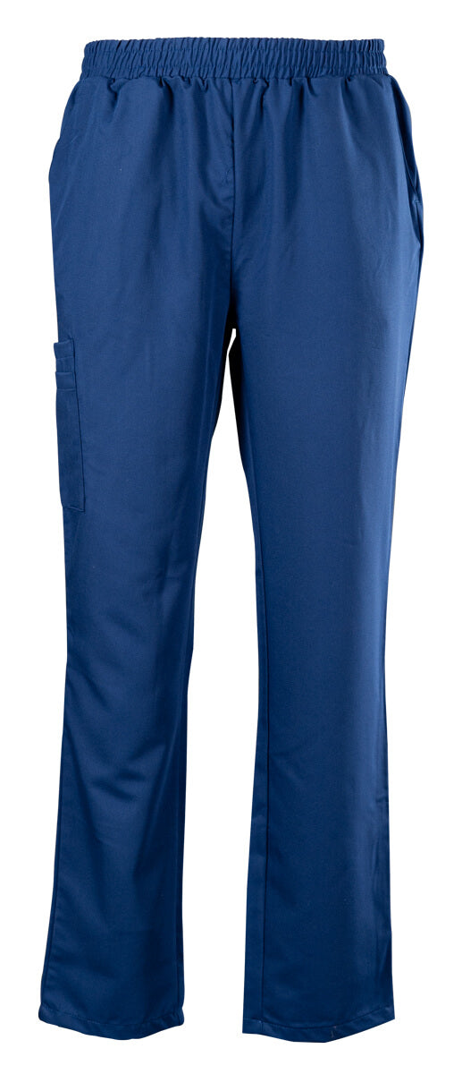 Stretch-Scrub-Hose in Marineblau mit elastischem Bund und geradem Bein