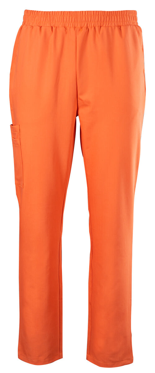 Stretch-Scrub-Hose ISM 5702 Somon, lachsorange, elastischer Bund, gerade Beine