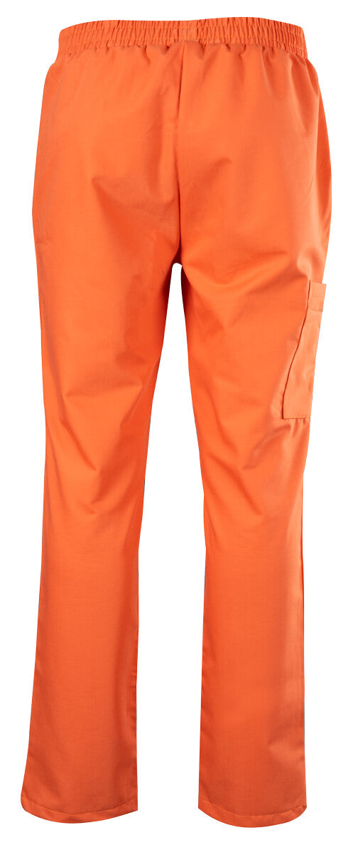Stretch-Scrub-Hose ISM 5702 Somon, lachsorange, Rückansicht mit Gesäßtasche