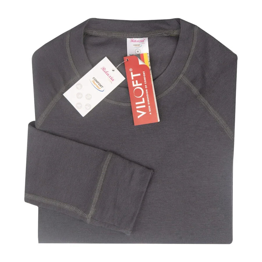 Thermo-Oberhemd Unisex ISMONT ISM 9200, dunkelgrau, Rundhals, Langarm