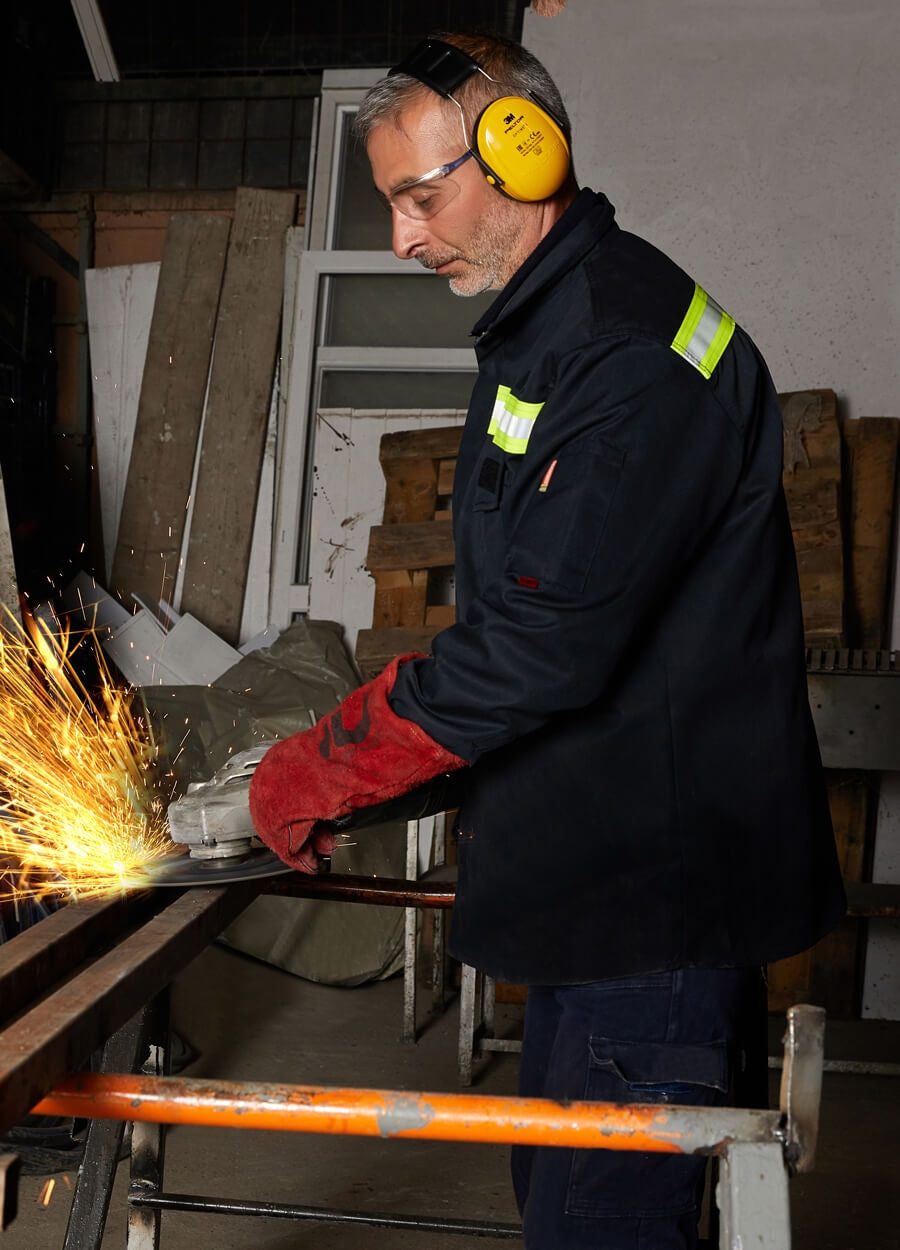 Flammhemmendes Herrenhemd ISMONTPRO Nomex® mit Ärmel-Reflexstreifen, Brusttaschen und Stecktasche