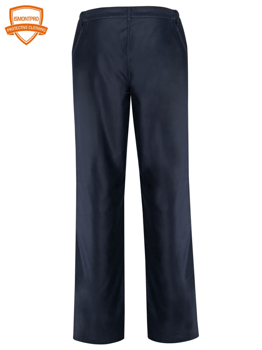 Flammhemmende Schweißerhose, marineblau, gerader Beinverlauf, Rückansicht