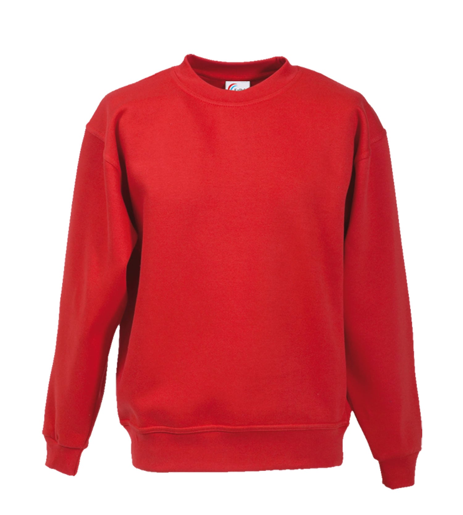 Rotes Rundkragen-Sweatshirt mit langen Ärmeln