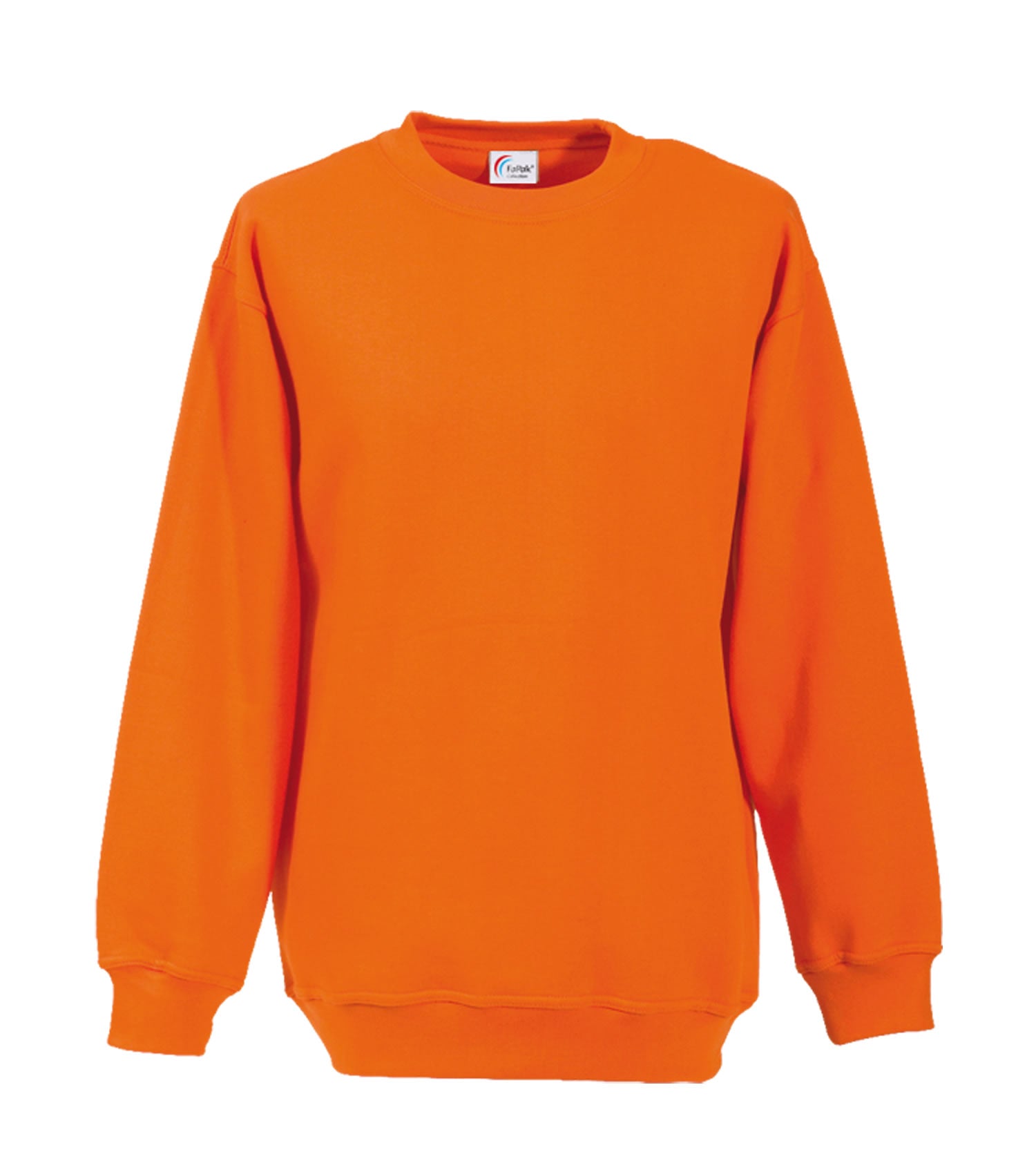 Orangefarbene Sweatshirt mit Rundkragen und langen Ärmeln, Bündchen am Saum