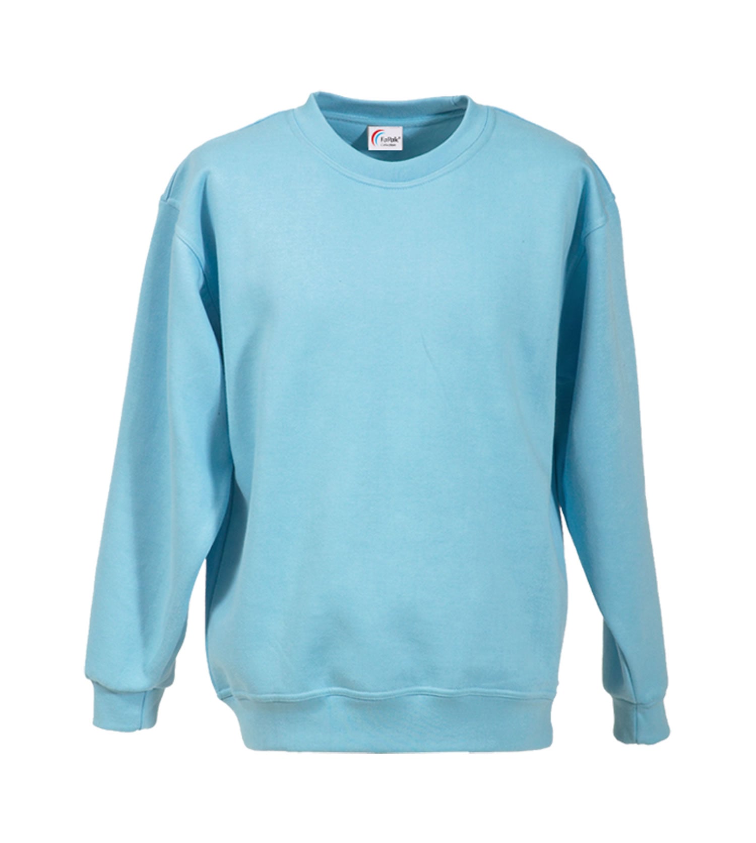 Helles Sweatshirt mit Rundkragen, lange Ärmel