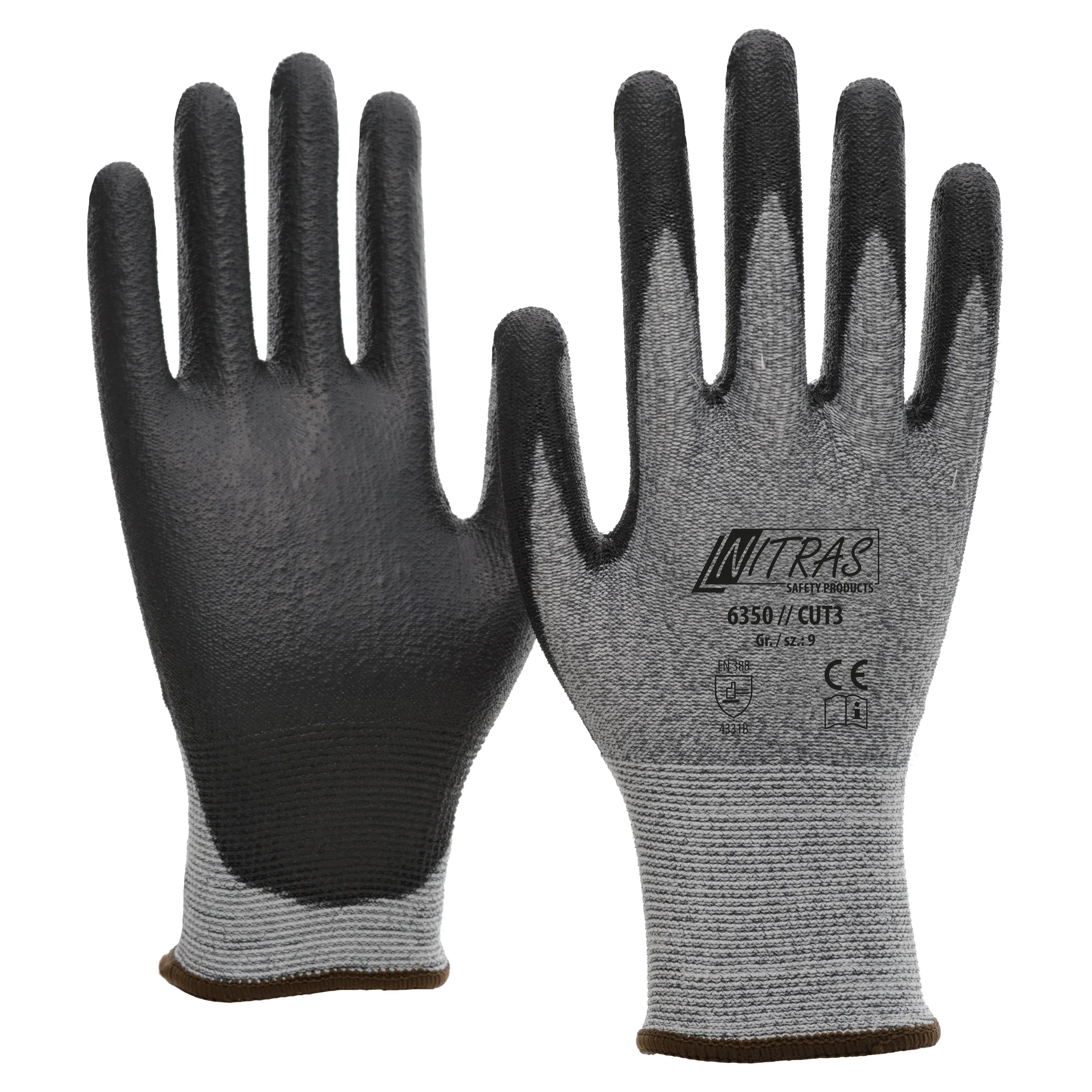 6350 - CUT3 Schnittschutzhandschuhe grau/schwarz / NT 6350 - ISMONT Workwear & Safety