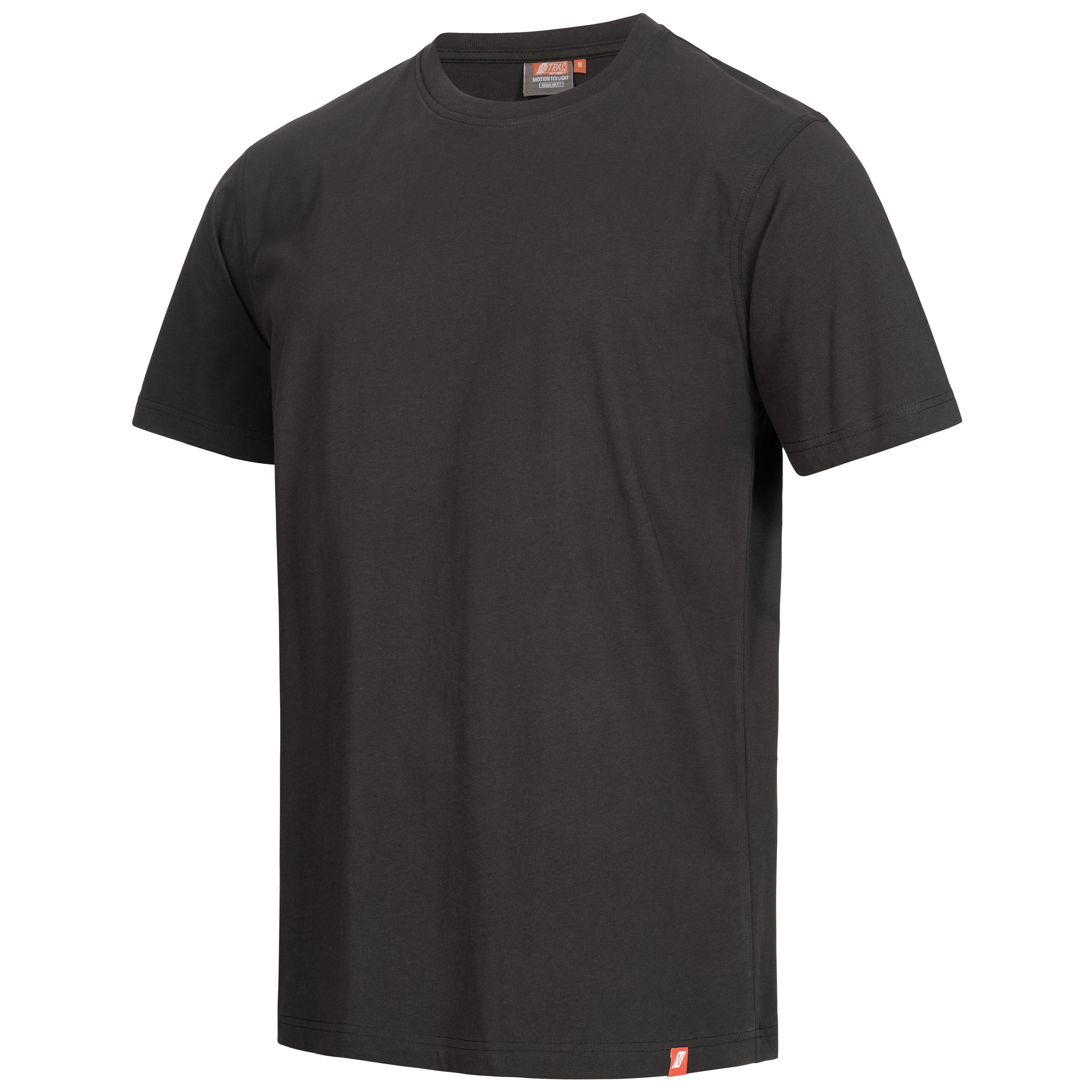 Schwarzes Herren-T-Shirt mit Rundhalsausschnitt, kurzarm