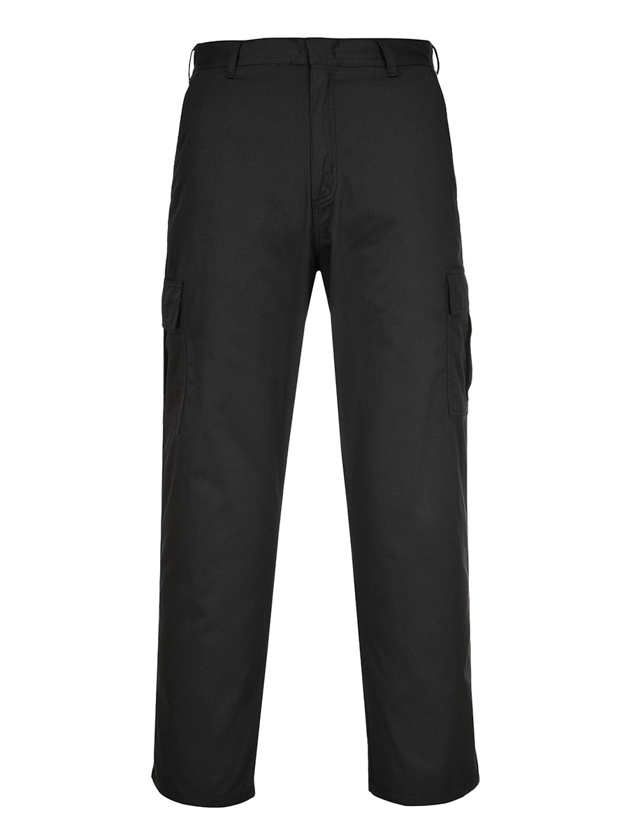 Portwest C701 Combat-Bundhose in Schwarz mit Cargo-Taschen und Knopf-/Reißverschluss