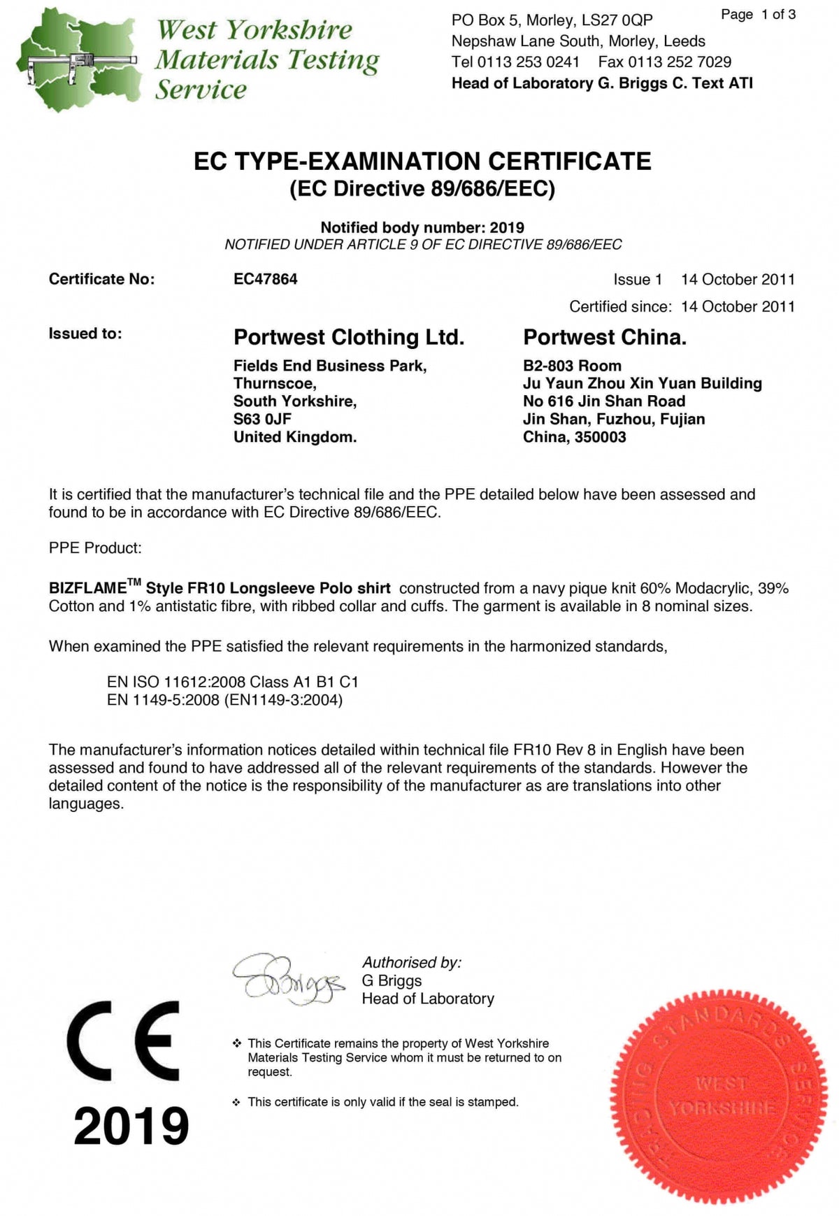 EC-TYPE-EXAMINATION-CERTIFICATE, Bescheinigung, CE, 2019