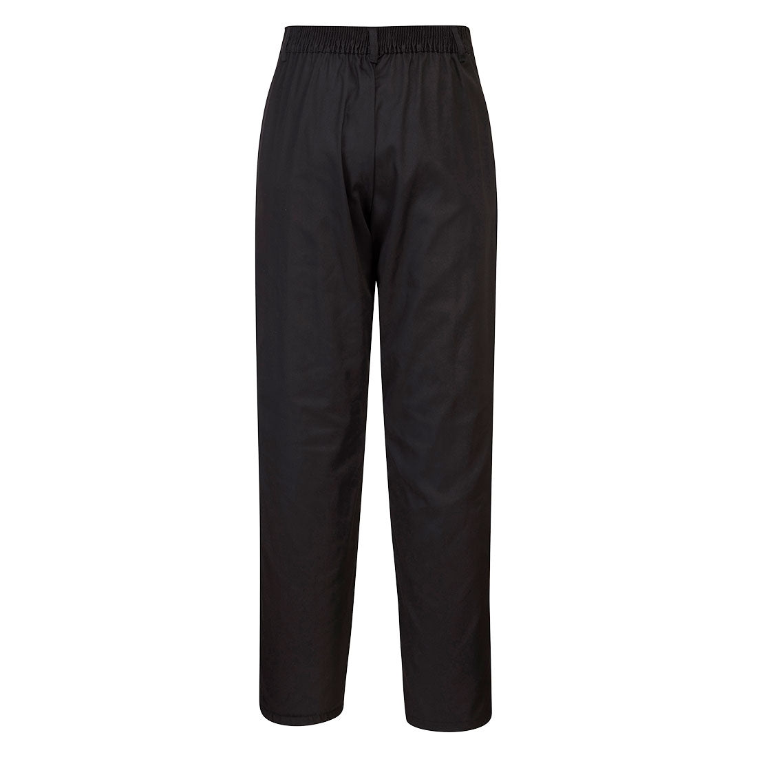 Elastische Damen-Bundhose, schwarze lange Hose mit rückseitiger Mittelnaht