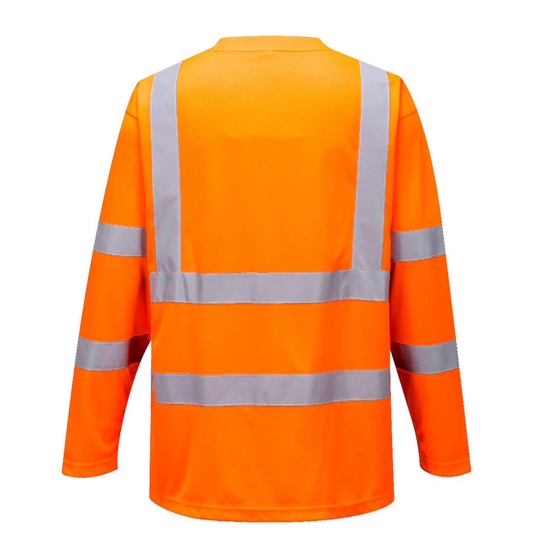 Portwest Warnschutz-Langarmshirt orange mit Reflexstreifen hinten