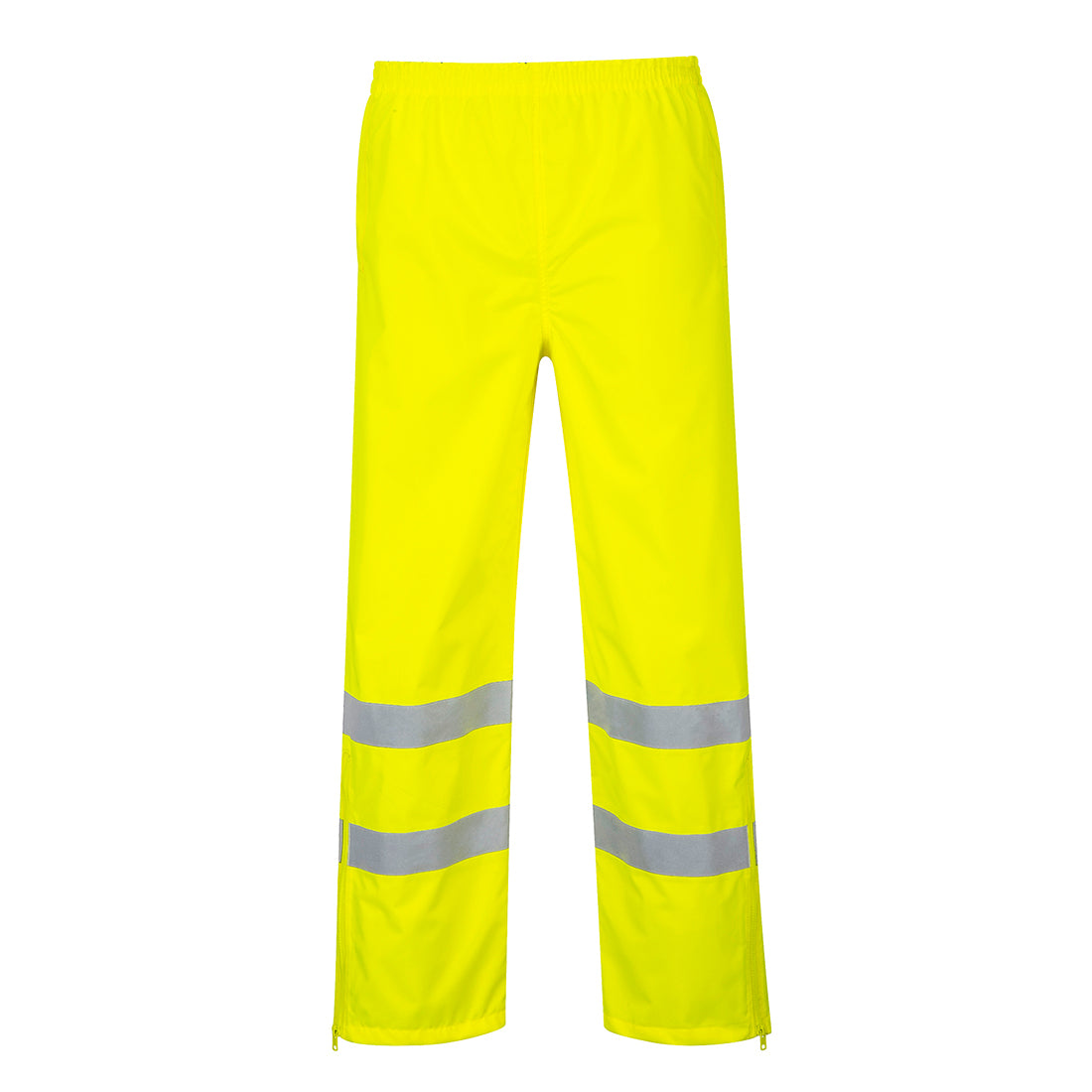 Warnschutzhose gelb mit reflektierenden Streifen, elastischer Bund