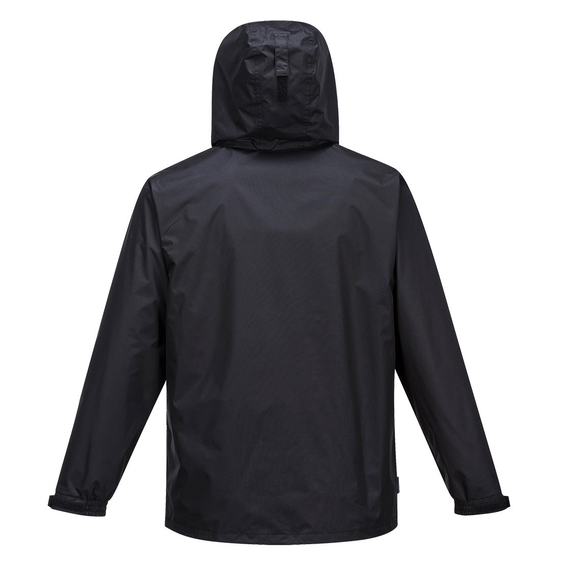3-in-1 Arbeitsjacke mit Kapuze, schwarzer Rücken und gerader Schnittform