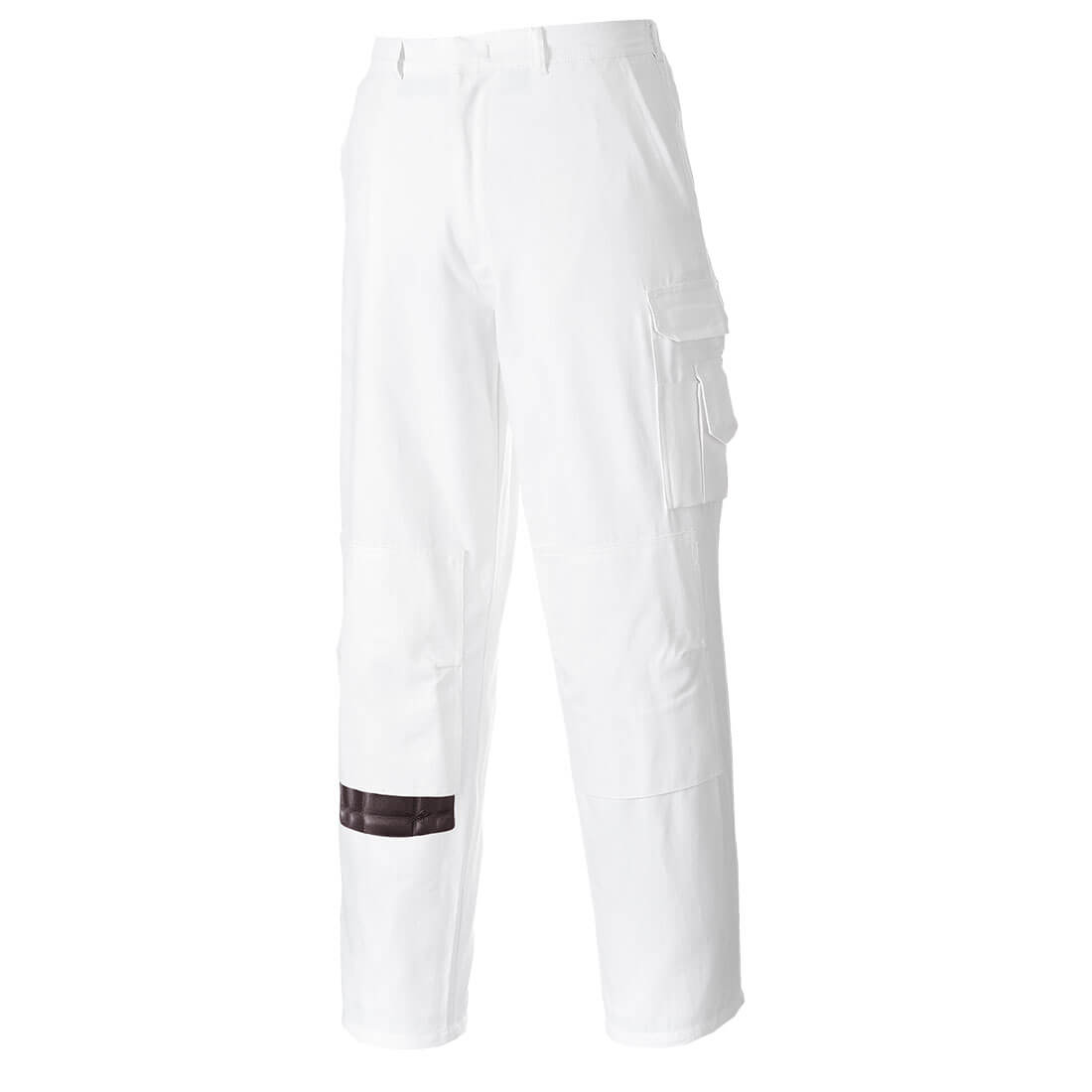 Portwest Malerbundhose, weiße Arbeitshose mit Knietaschen und Cargotasche am Oberschenkel