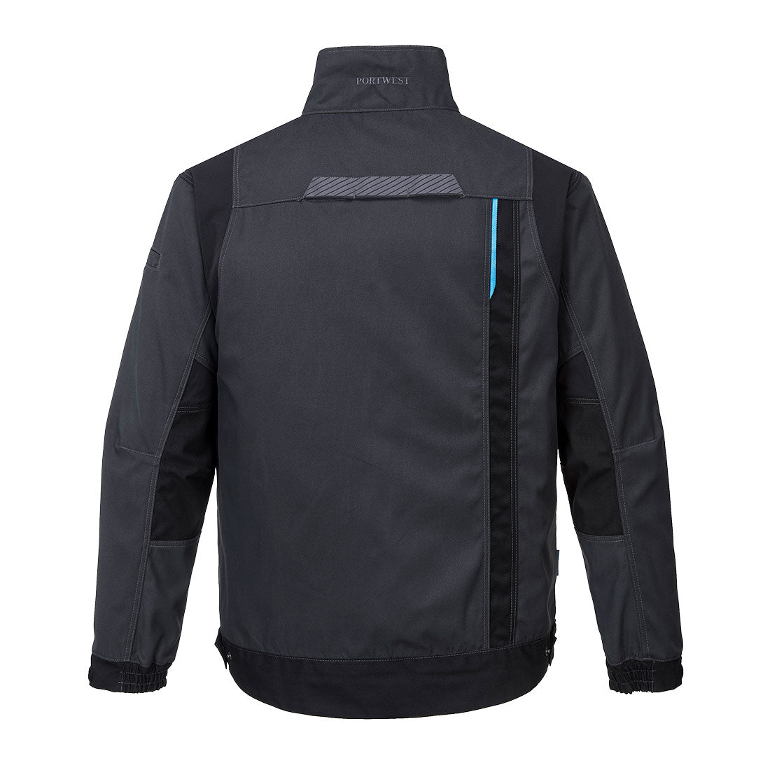 Portwest WX3 Arbeitsjacke, anthrazit mit durchgehendem Reißverschluss und Rückenpatch