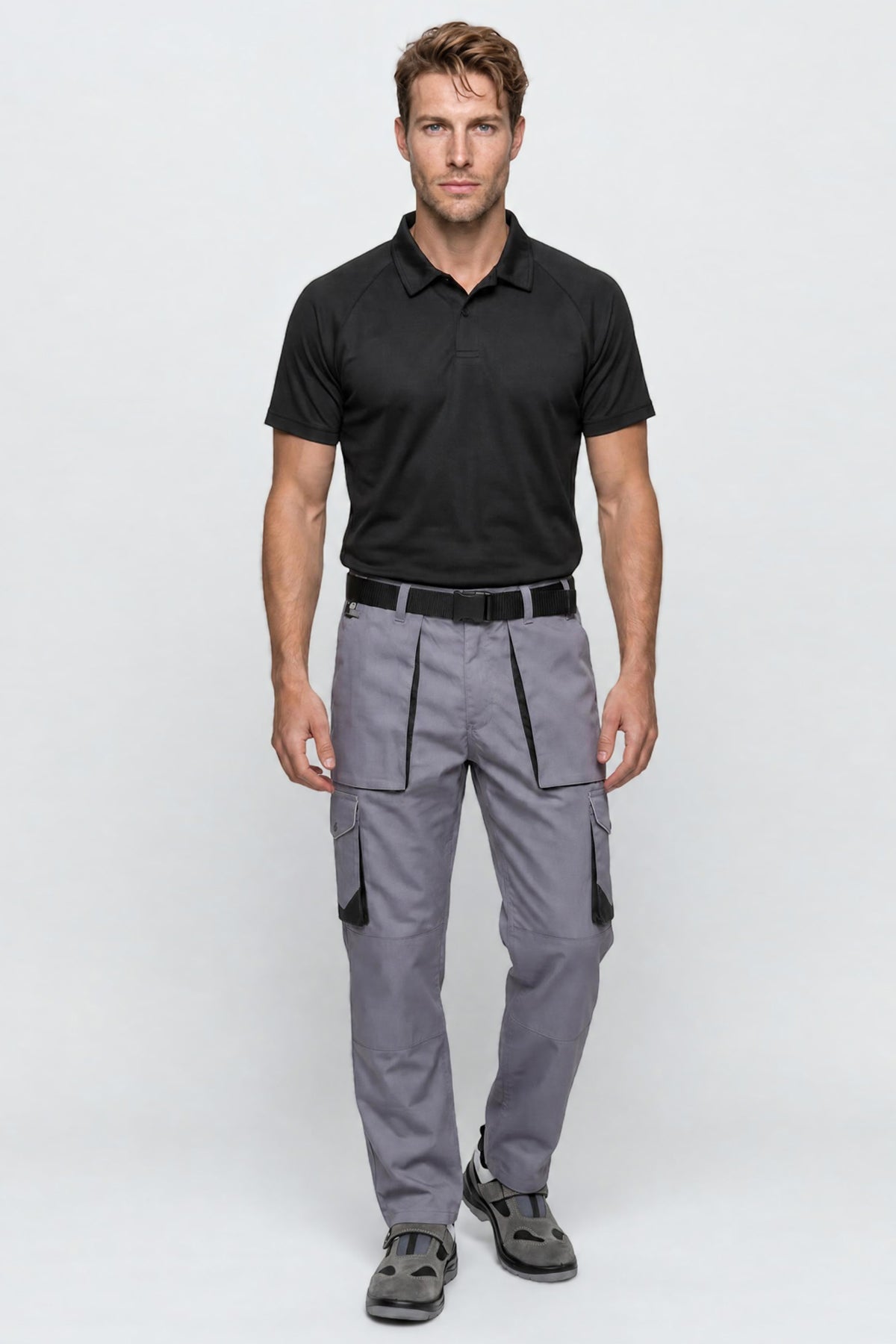 Bundhose EUROPE II Grau-Schwarz | Robuste Arbeitshose ISMONT