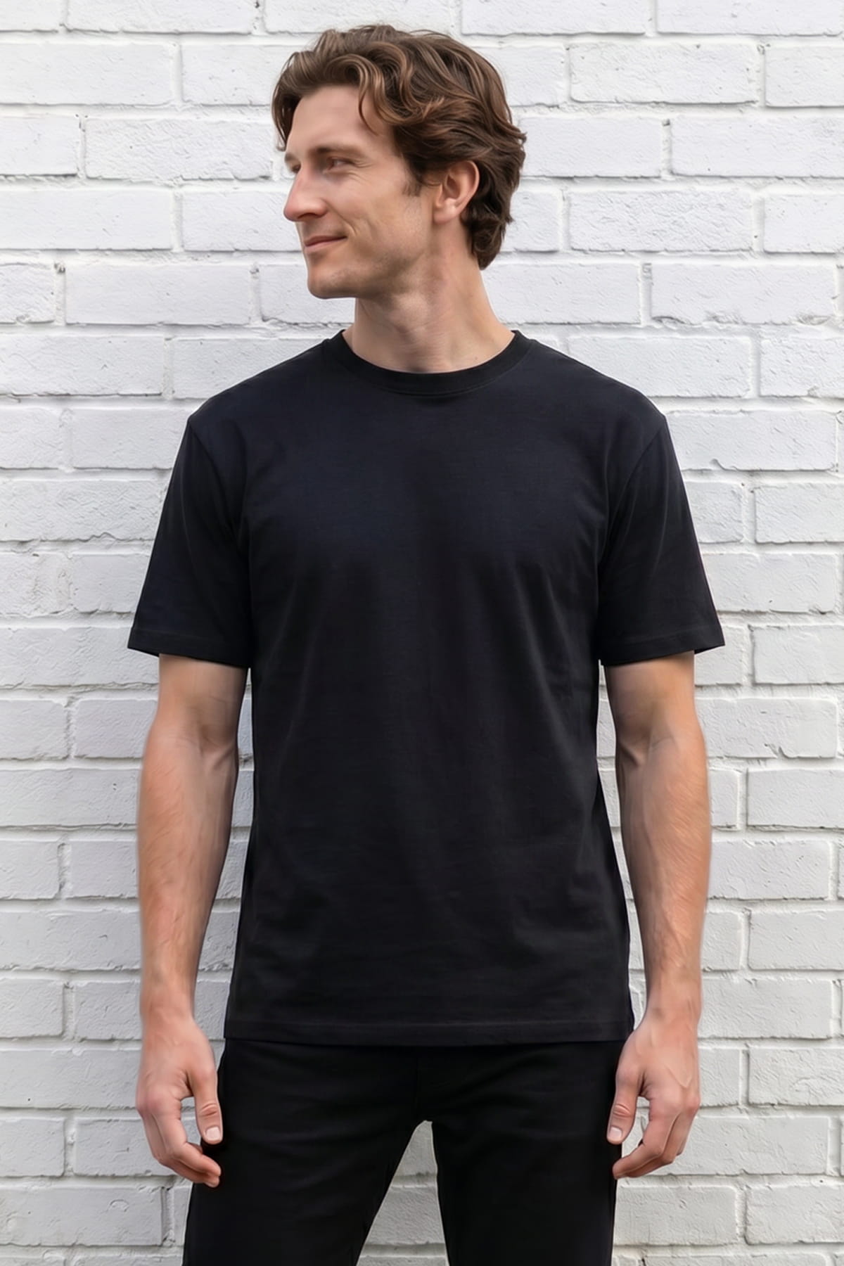 T-Shirt Rundhals Schwarz | Arbeit & Freizeit ISMONT