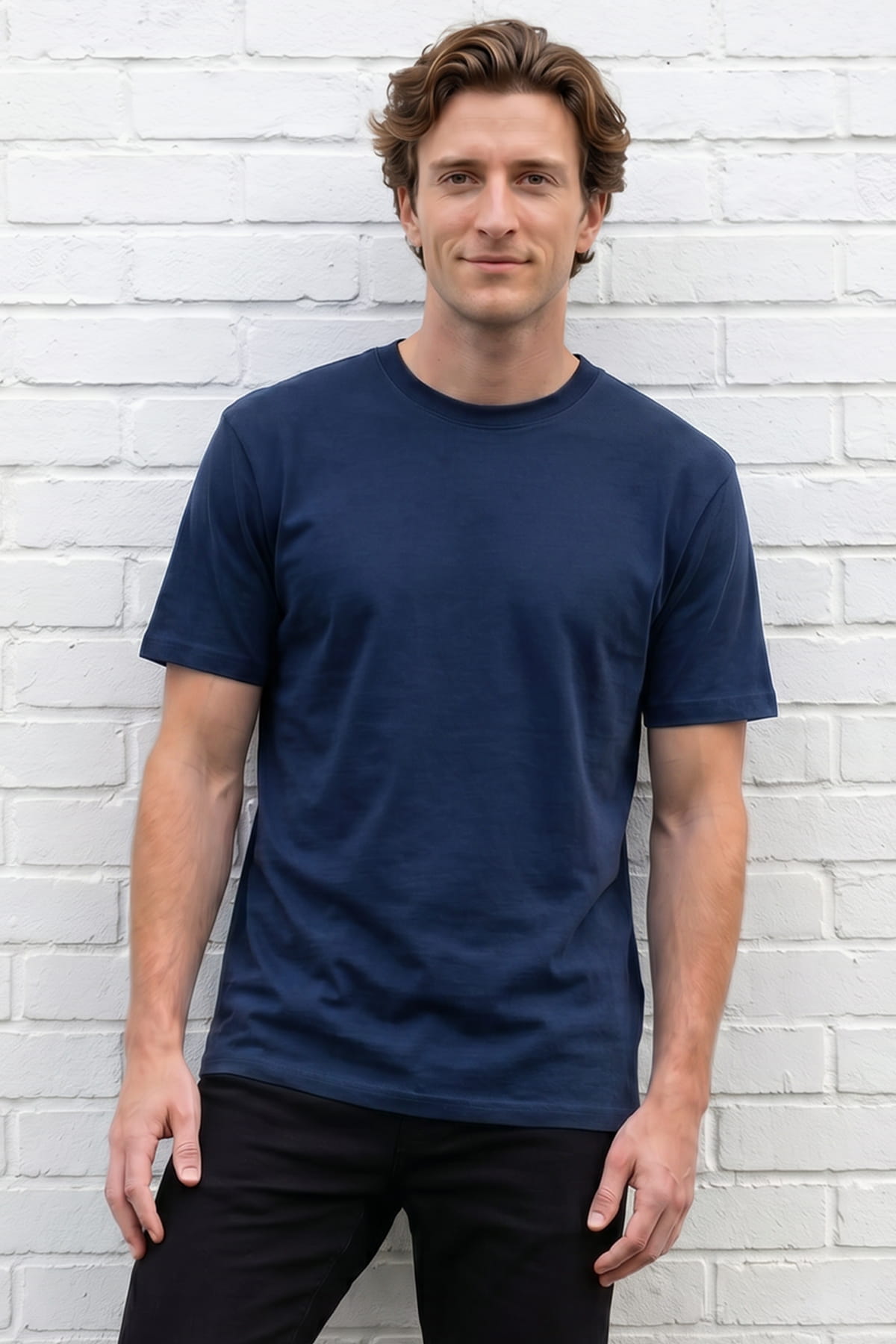 T-Shirt Rundhals Marine | Arbeit & Freizeit ISMONT