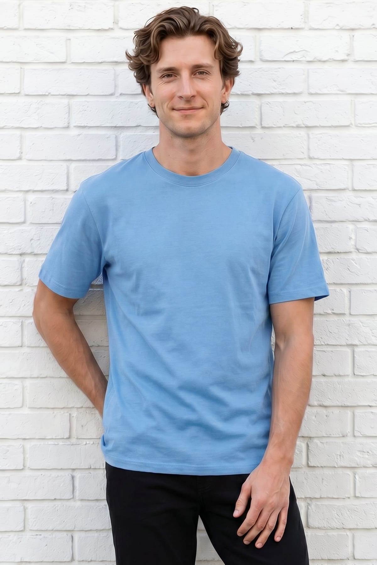T-Shirt Rundhals Blau | Arbeit & Freizeit ISMONT