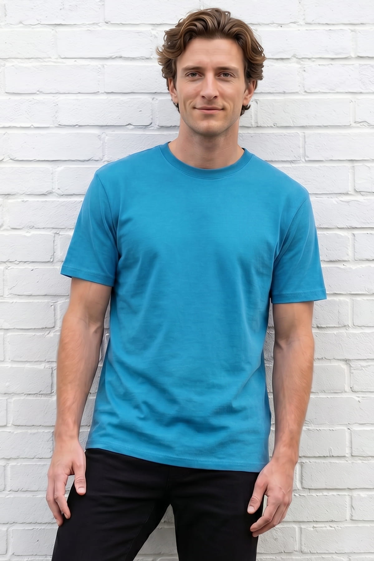 T-Shirt Rundhals Tuerkis | Arbeit & Freizeit ISMONT