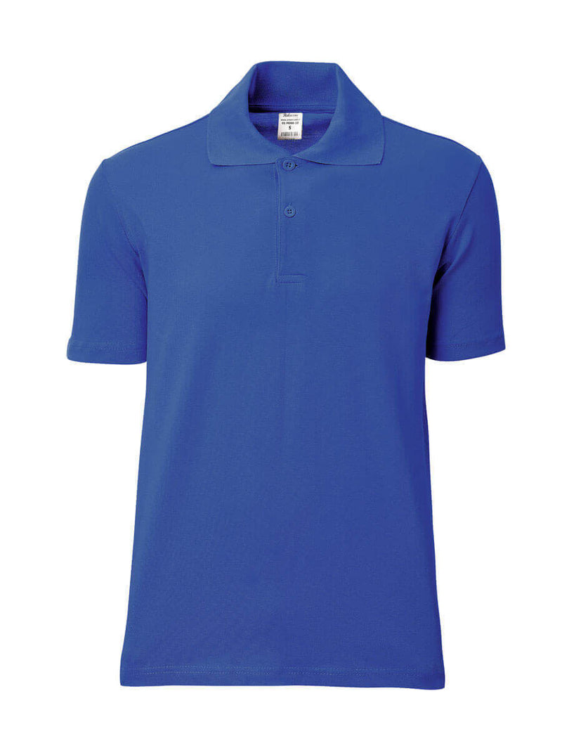 Herren-Poloshirt Kornblau mit kurzem Arm, Knopfleiste und klassischem Kragen
