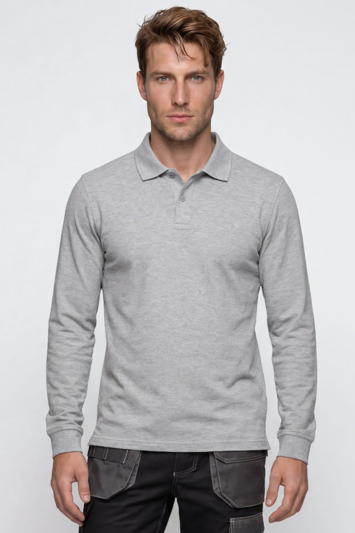 Polo-Shirt Melange Grau | Arbeit & Freizeit ISMONT