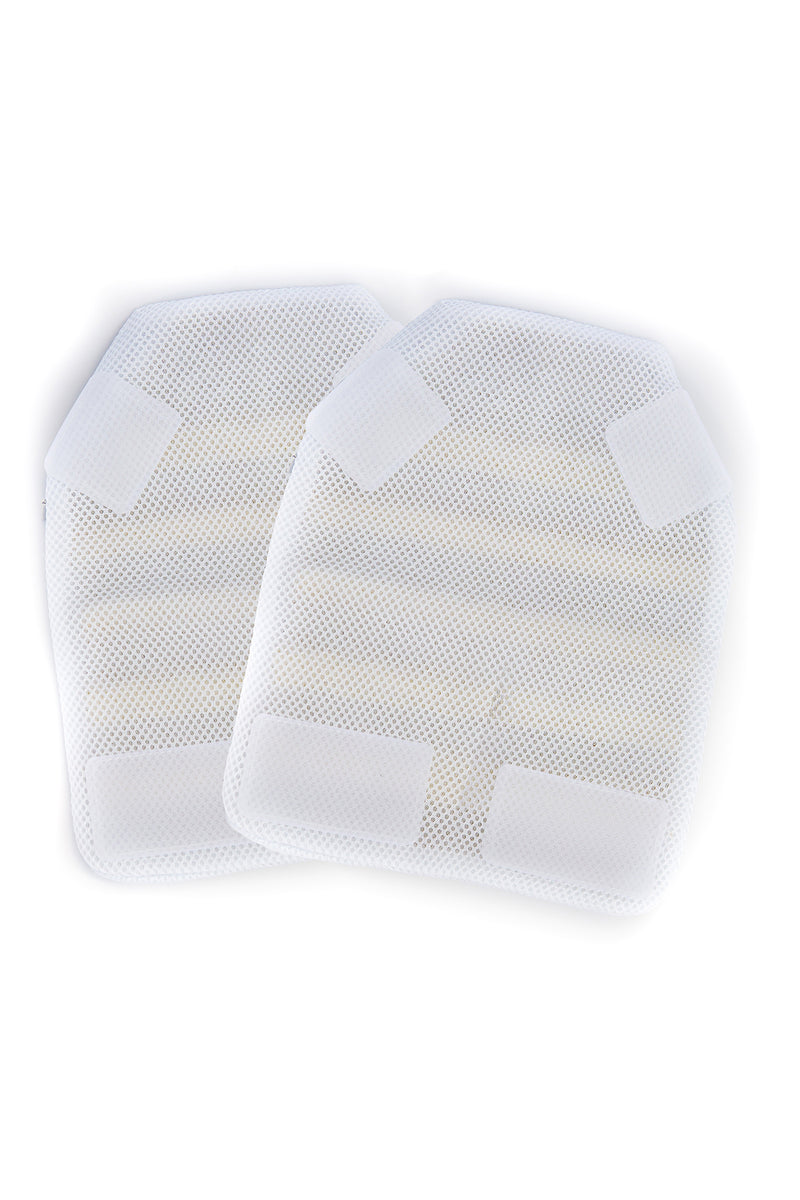 Herkules Seitenschutz-Pads aus weißem Mesh mit Klebeflächen, 2 Stück