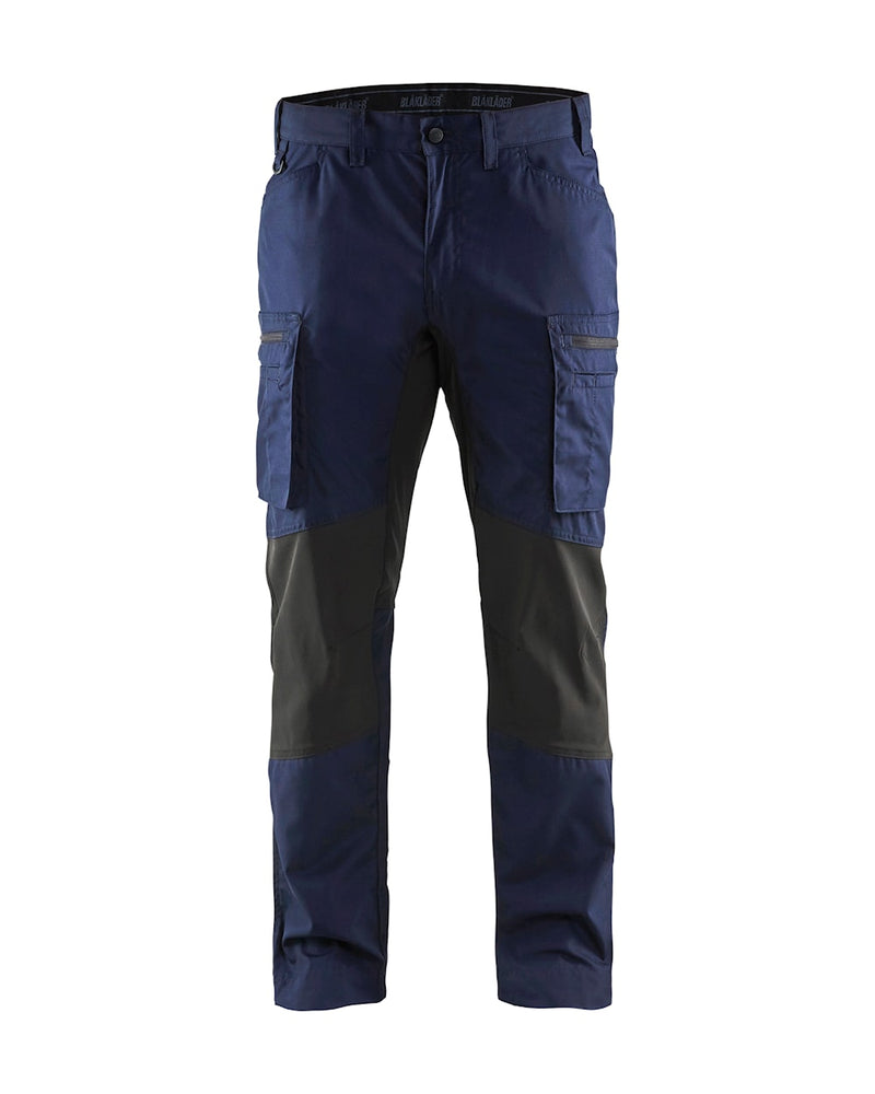 Stretch-Arbeitshose dunkelblau/dunkelgrau mit Cargo-Taschen