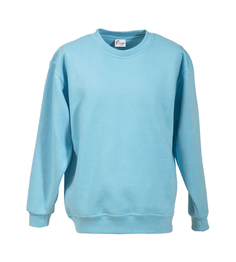 Helles Sweatshirt mit Rundkragen, lange Ärmel