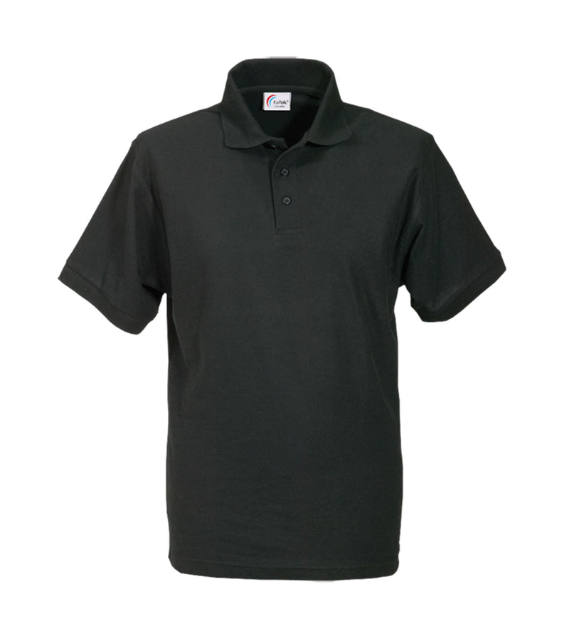 Dunkles Poloshirt mit Knopfleiste, kurzer Ärmel und Kragen, schlicht
