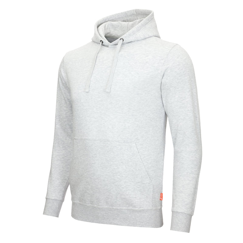 Herren-Hoodie aus hellem Grau, mit Kapuze, Kordelzug und Kängurutasche