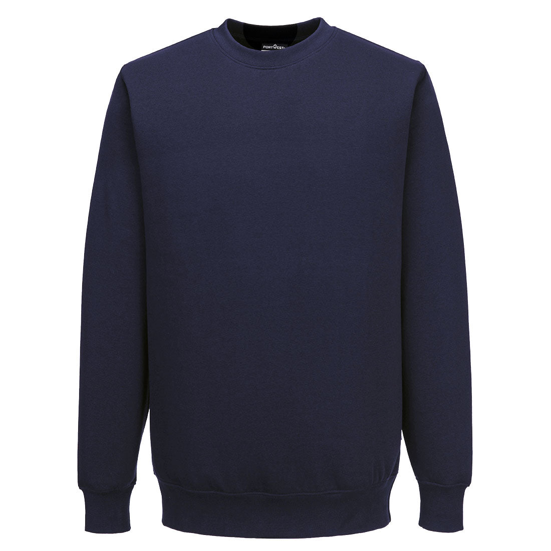 Essentials Sweatshirt, dunkelblau, Rundhalsausschnitt, lange Ärmel, gerippte Bündchen