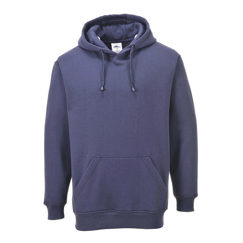 Kapuzen-Sweatshirt dunkelblau mit Kängurutasche und Kordelzug
